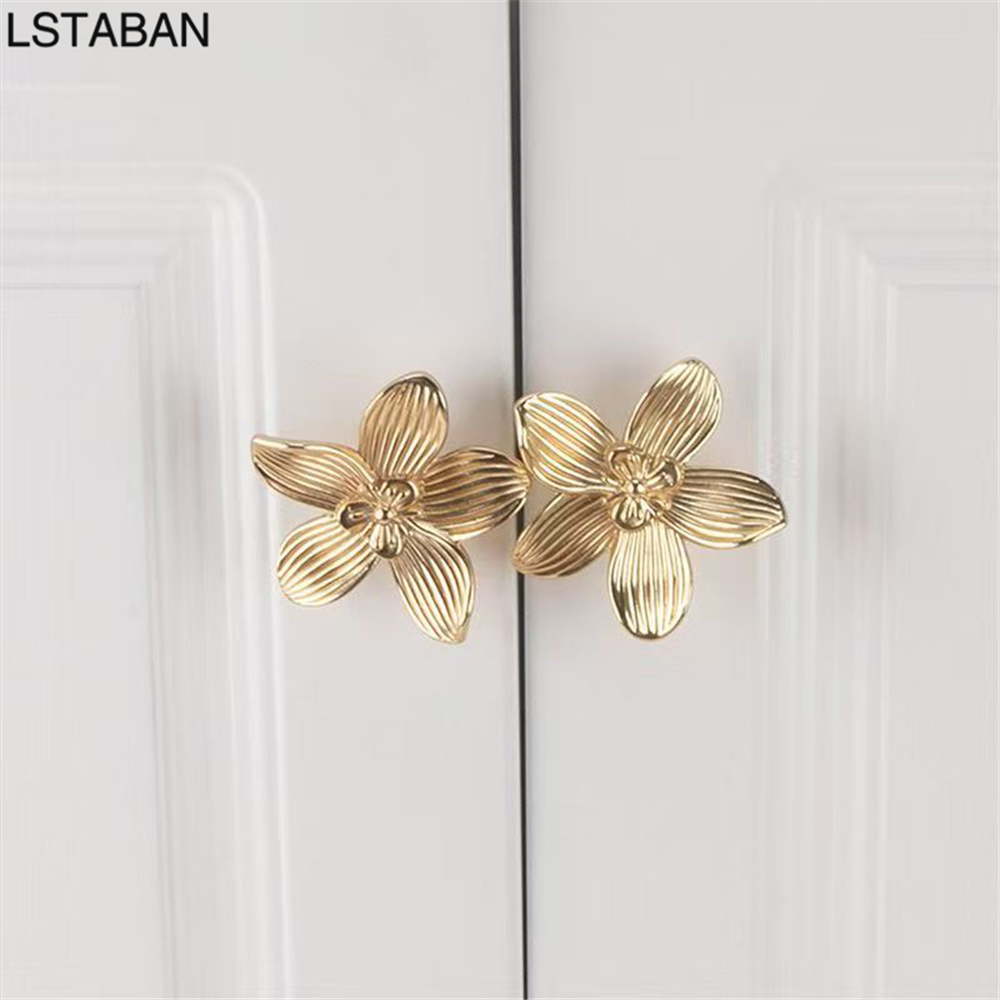 Restoration Hardware Furniture Used - Flower Shape Solid Gold Kitchen Cabinet