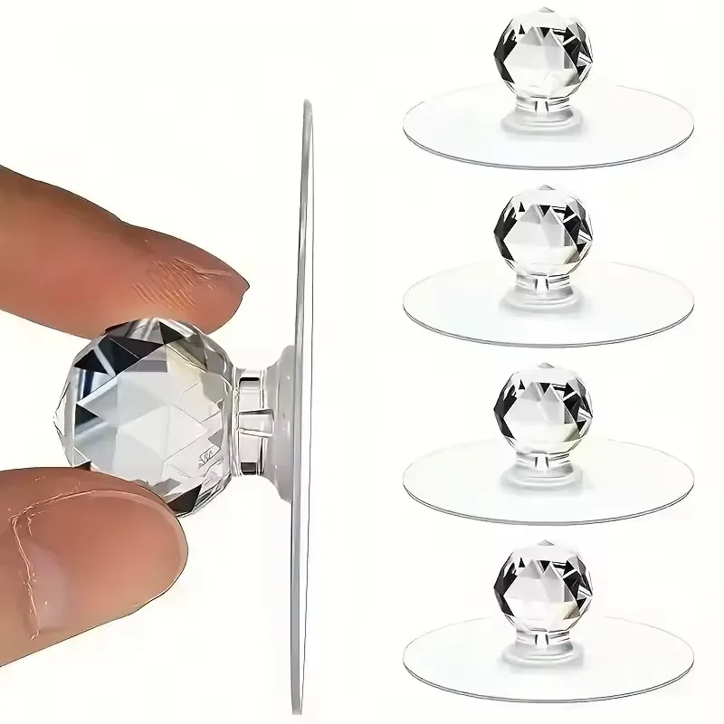 Furniture Hardware Kit - 20pcs Transparent Crystal Door Knobs Cabinet