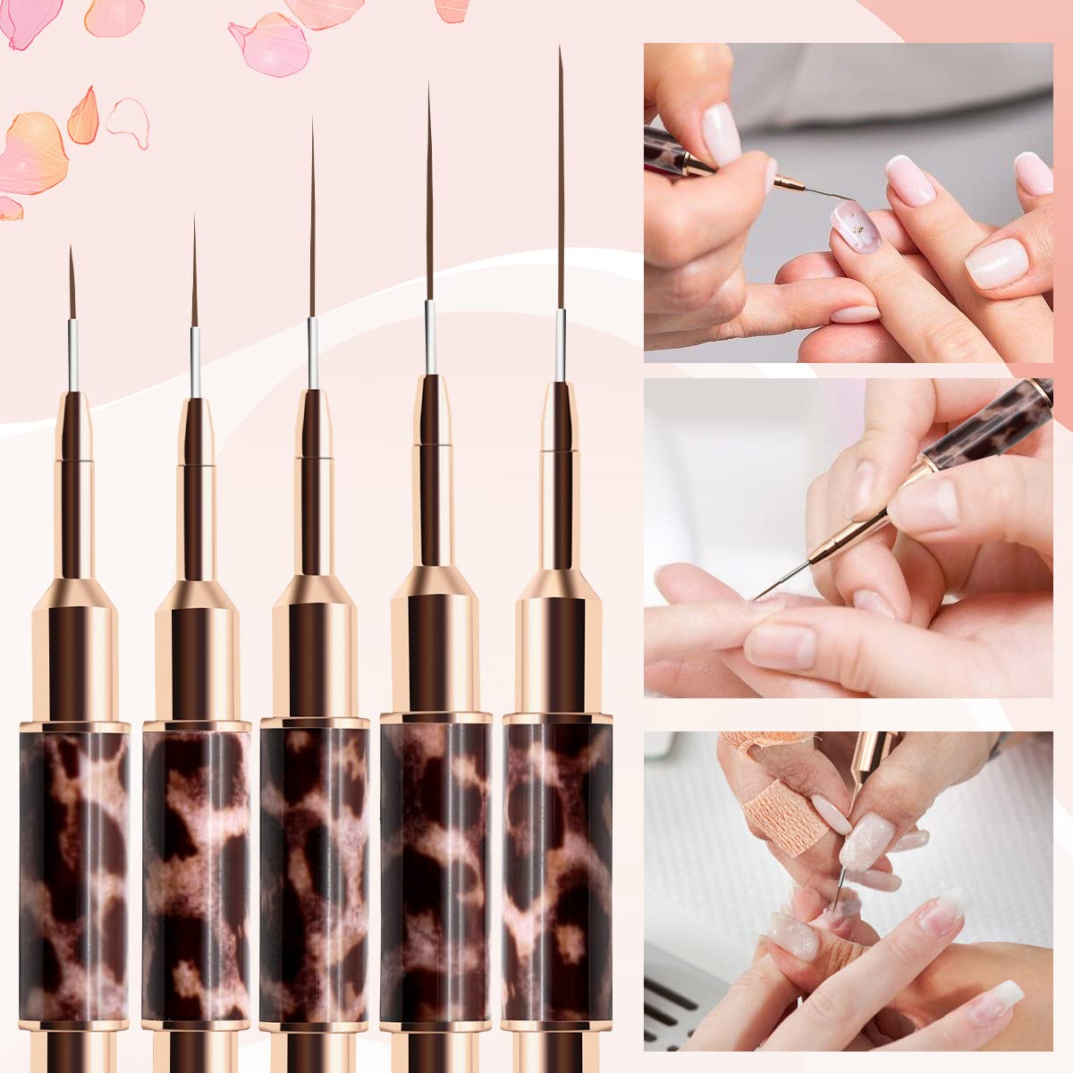 Liner Brush for Nails,5Pcs Dou - Furniture Hardware Nails review and price