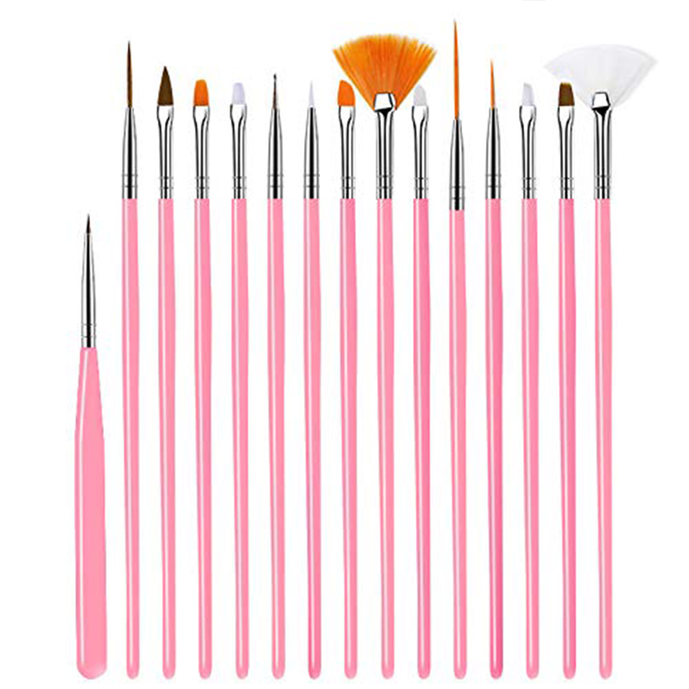 LINMANDA 15 Pink Nail Art Brus - Furniture Hardware Nails review and price