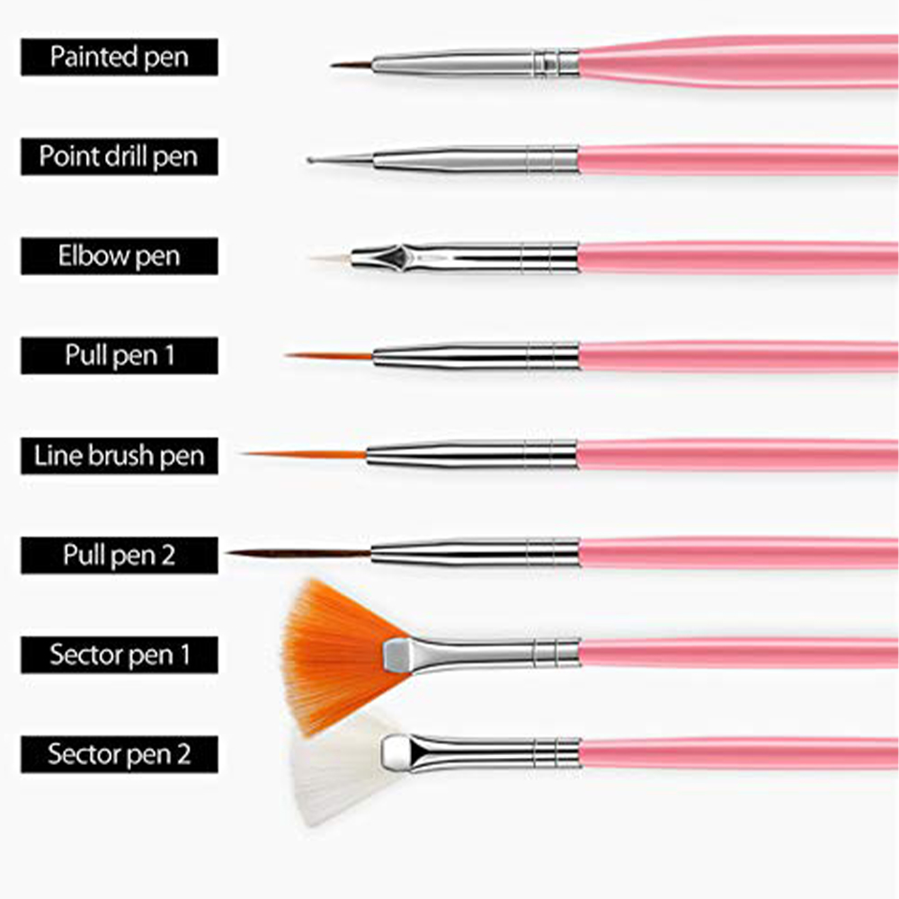 LINMANDA 15 Pink Nail Art Brus - Furniture Hardware Nails review and price