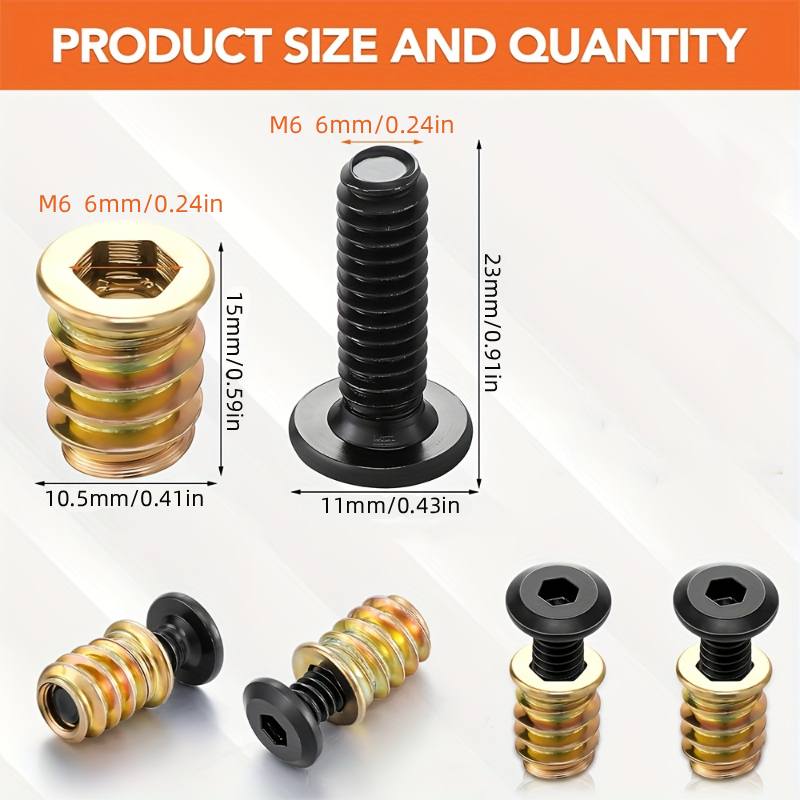 10PCS Threaded Inserts Nut Com - Furniture Hardware Kit review and price