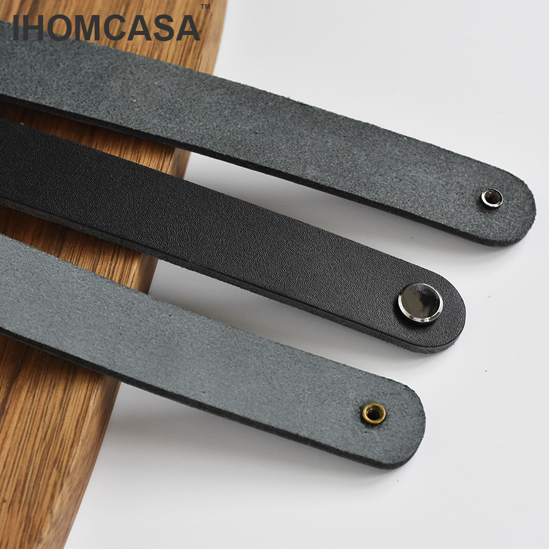 IHOMCASA Black Leather Knobs   - Restoration Hardware Furniture Used review and price