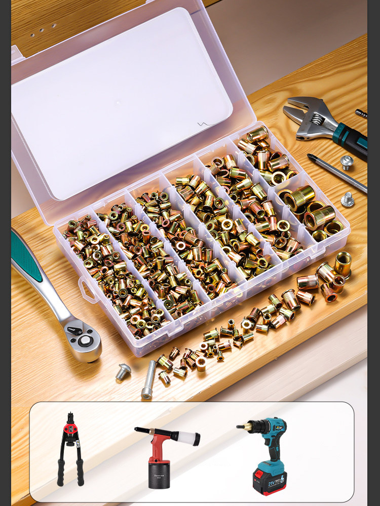 830Pcs Flat Head Rivet Nut Set - Furniture Hardware Threaded Inserts review and price