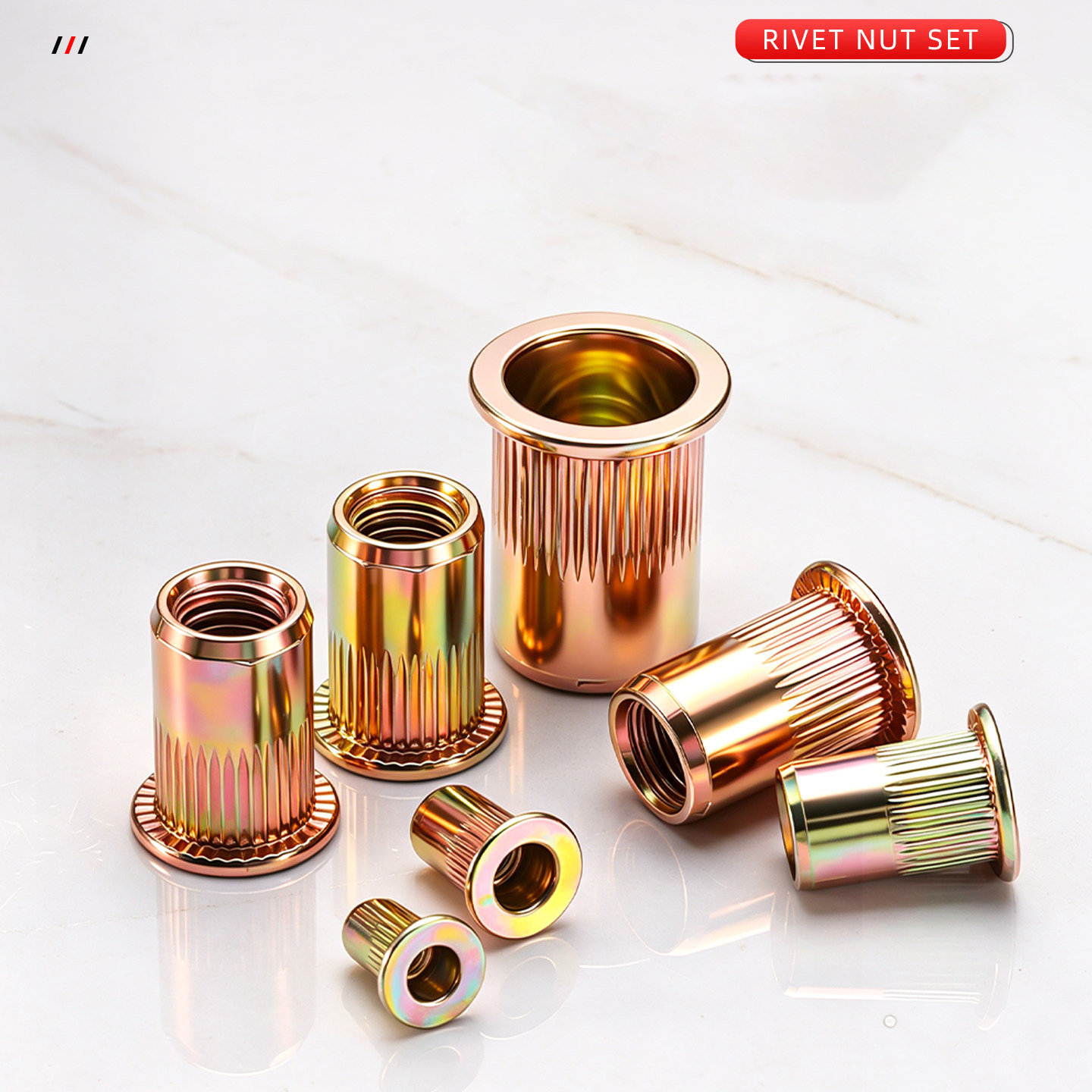 830Pcs Flat Head Rivet Nut Set - Furniture Hardware Threaded Inserts review and price