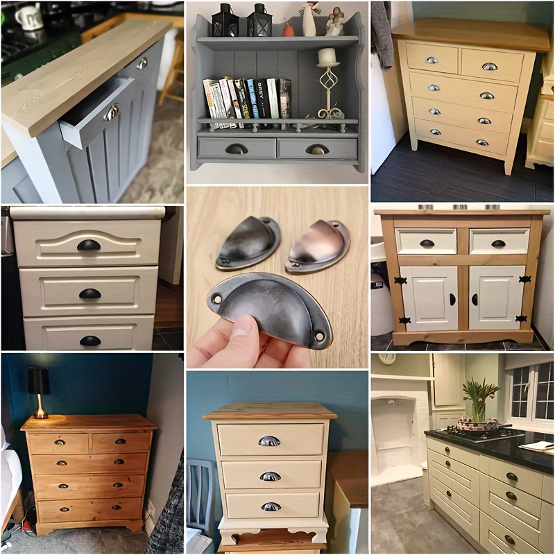 6 metal handles, arched-design - Furniture Hardware Items review and price