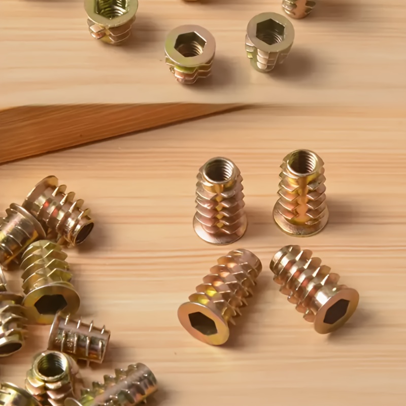 100Pcs Galvanized Alloy Thread - Furniture Hardware Threaded Inserts review and price