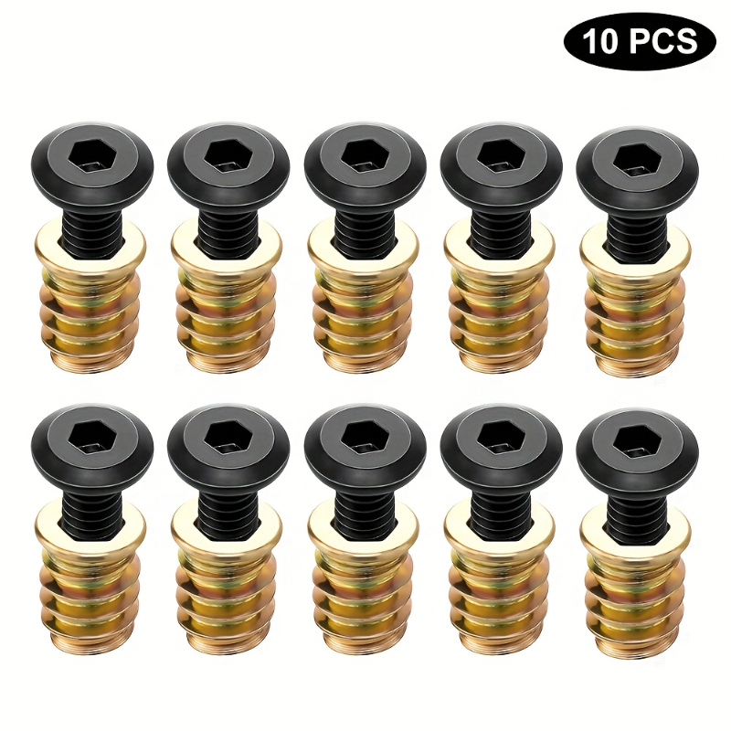 10PCS Nut Threaded Inserts Com - Furniture Hardware Threaded Inserts review and price
