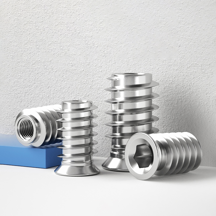 304 Stainless Steel Hex Socket - Furniture Hardware Threaded Inserts review and price