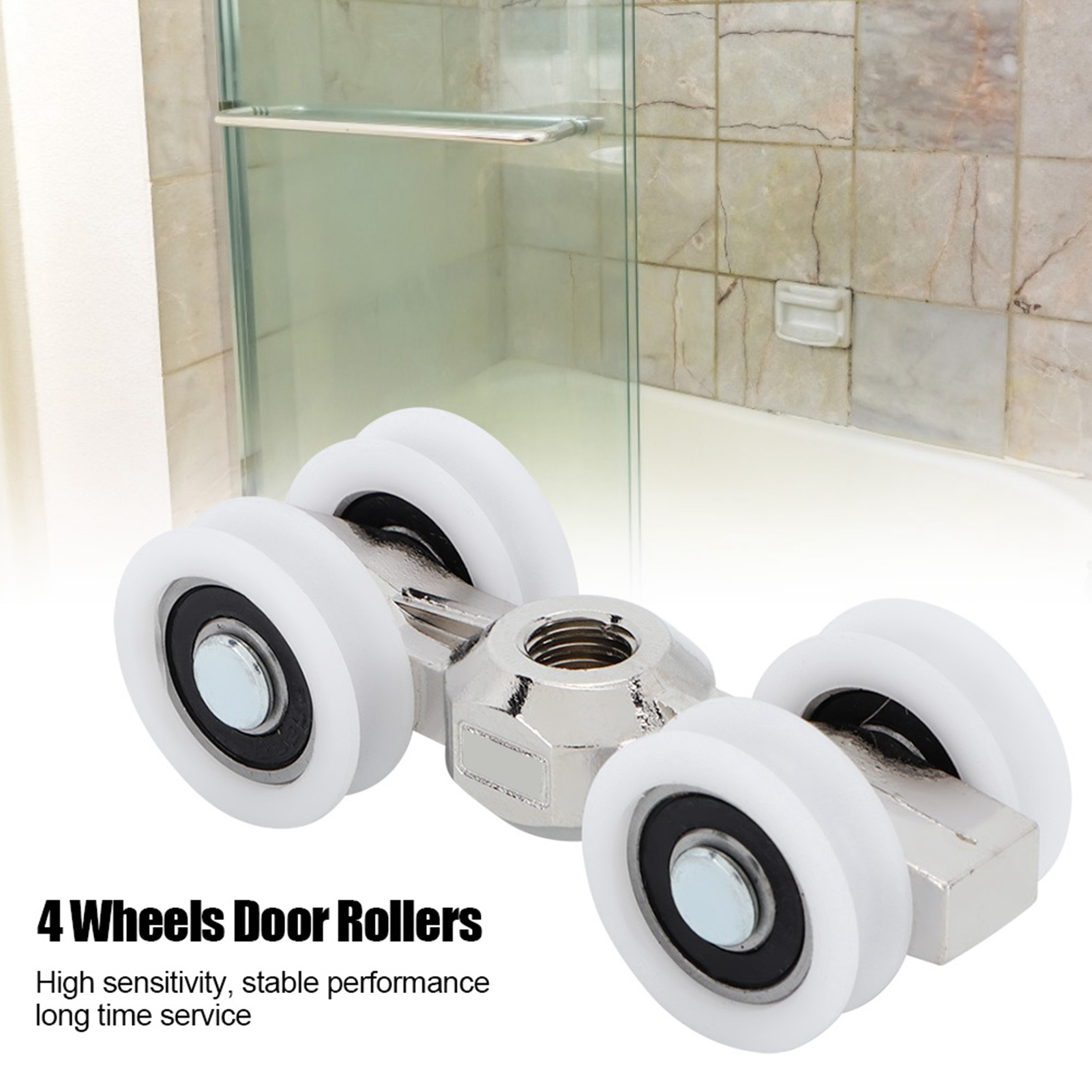 4 Wheels Sliding Door Roller B - Furniture Hardware Kit review and price